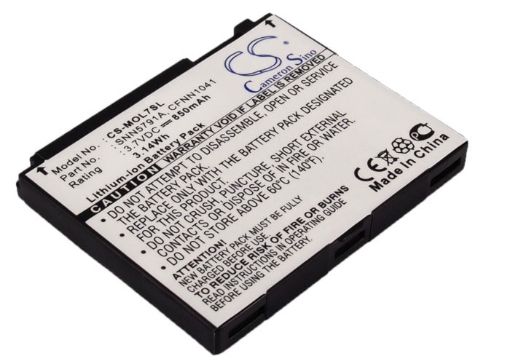 Motorola Battery for W220, SLVR L7, RAZR V3x, MOTOROKR E6 (BC60) - 1