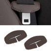 Picture of For BMW 1pair Seatbelt Insert Protector Bumper Belt Chuck Decoration (Brown)