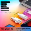 Picture of 8 Pin Female to USB-C / Type-C Male Adapter Gen3, Supports PD Fast Charging for iPhone 15 Series