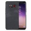 Samsung Galaxy S8 Vintage Leather PC Back Cover Phone Case - Black - 1