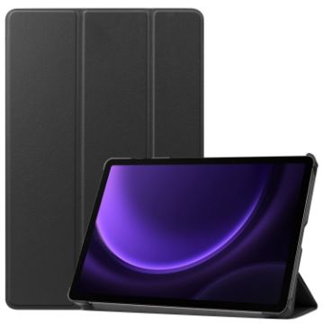 Samsung Galaxy Tab S9 FE Black Leather Tablet Case - 1