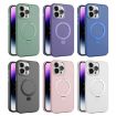 iPhone XR MagSafe Metal Holder Frosted Translucent Phone Case Black - 2