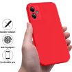 Red Silicone Shockproof Phone Case for Motorola Moto G14 - 2
