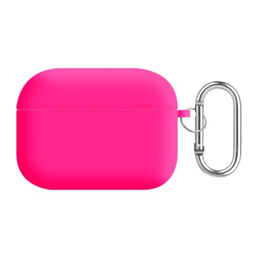 Picture of For AirPods 3 PC Lining Silicone Bluetooth Earphone Protective Case (Fluorescent Rose)