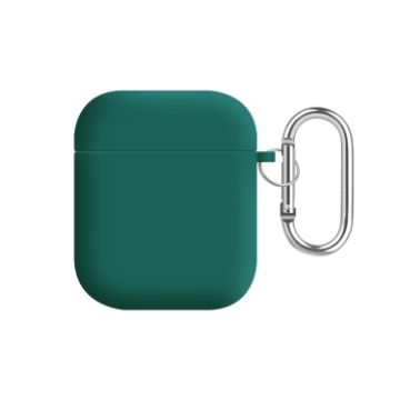 Picture of For AirPods 2 / 1 PC Lining Silicone Bluetooth Earphone Protective Case (Dark Green)