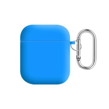 Picture of For AirPods 2 / 1 PC Lining Silicone Bluetooth Earphone Protective Case (Wave Blue)
