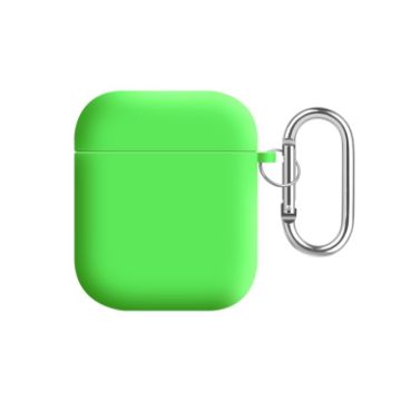 Picture of For AirPods 2 / 1 PC Lining Silicone Bluetooth Earphone Protective Case (Fluorescent Green)