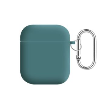 Picture of For AirPods 2 / 1 PC Lining Silicone Bluetooth Earphone Protective Case (Pine Needle Green)