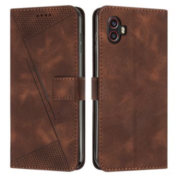 Samsung Galaxy Xcover 6 Pro Leather Phone Case with Lanyard - 1