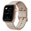 Apple Watch SE 2022 44mm Silicone Watch Band - Milk Tea - 1