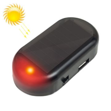 Picture of LQ-S10 Car Solar Power Simulated Dummy Alarm Warning Anti-Theft LED Flashing Security Light Fake Lamp (Red Light)