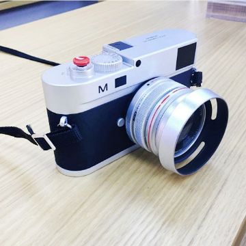Picture of For Leica M Non-Working Fake Dummy DSLR Camera Model Photo Studio Props, Hood Lens (Silver)
