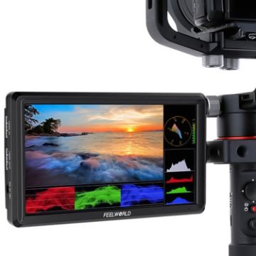 Picture of FEELWORLD FW568 V3 6 inch 3D LUT DSLR Camera Field Monitor, IPS Full HD 1920 x 1152, Support HDMI Input Output Tilt Arm