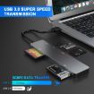 Rocketek CR308 USB3.0 Card Reader 5 in 1 (Silver Grey) - 5