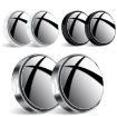 Picture of 1pair Reversing Mirror Small Round Mirror HD Large View Suction Cup Blind Spot Mirror (Silver)