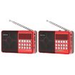 Picture of TEMEIYIN LED Digital Display Card Bluetooth Radio Speaker Morning Exercise Portable Player, Color: Red