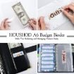 Picture of A6 PU Leather Color Printing Notebook Zipper Bag Loose-leaf Budget Binder (Daisy-Black)
