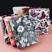 Picture of A6 PU Leather Color Printing Notebook Zipper Bag Loose-leaf Budget Binder (Daisy-Black)