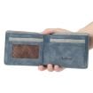 Picture of Baellerry BLR1152 Men Short Wallet Vintage Frosted Two Fold Wallet (Blue Horizontal)