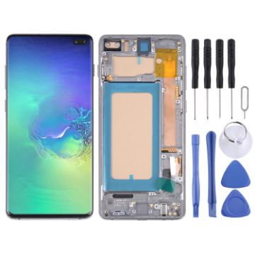 Samsung Galaxy S10+ SM-G975 TFT LCD Screen Digitizer Assembly with Frame - Black - 1
