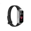 Samsung Galaxy Fit SM-R370 Silicone Glossy Nail Button Watch Band - Black - 3