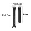 Samsung Galaxy Fit SM-R370 Silicone Glossy Nail Button Watch Band - Black - 4