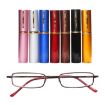 Picture of Reading Glasses Metal Spring Foot Portable Presbyopic Glasses with Tube Case +1.50D (Black)
