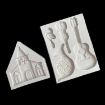 Picture of 5PCS Castle Musical Silicone Mold Chocolate Fondant Cake Decor, Style:, Specification: Rectangle