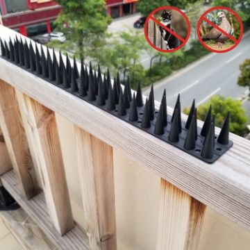 Picture of 12 PCS Plastic Bird Repellent Thorns Fence Anti-climb Nails (Black)