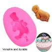 Picture of 2 PCS Baby Styling Fondant Cake Chocolate Silicone Mold (Pink)