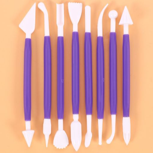 Picture of 10 Sets Carving Pen Cake Fondant Carving Knife Making Cutting Tool 01030 Purple (OPP Bag Packaging)