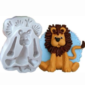 Picture of 2 PCS 3D Animal Shape Silicone Form Fondant Cake Biscuit Molds (Lion)