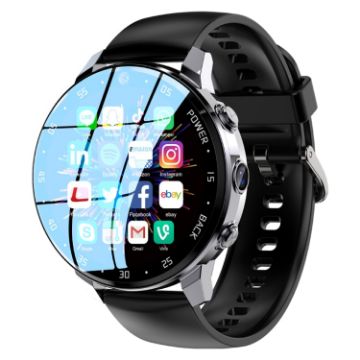 Picture of A3 1.43 inch IP67 Waterproof 4G Android 8.1 Smart Watch Support Face Recognition / GPS, Specification:4G+64G (Black)