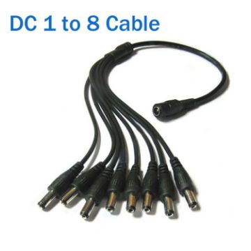 Picture of Power Supply Cable DC 1 to 8 Power Splitter Adapter Cable for Security CCTV Camera