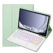 Picture of For Samsung Galaxy Tab A9+ X210/X215/X215 A09B-AS Candy Color Touch Backlight Bluetooth Keyboard Leather Tablet Case with Pen Holder (Light Green)