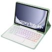 Picture of For Samsung Galaxy Tab A9+ X210/X215/X215 A09B-AS Candy Color Touch Backlight Bluetooth Keyboard Leather Tablet Case with Pen Holder (Light Green)