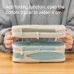 Picture of Angoo Macaron Double-layer Retractable Large-capacity Pencil Case Stationery Box (Green)