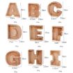 Picture of Wooden English Alphabet Piggy Bank Transparent Acrylic Piggy Bank (H)