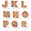Picture of Wooden English Alphabet Piggy Bank Transparent Acrylic Piggy Bank (K)