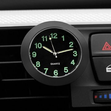 Picture of Car Clock Night Light Electronic Clock Car Decoration Quartz (Black Border)