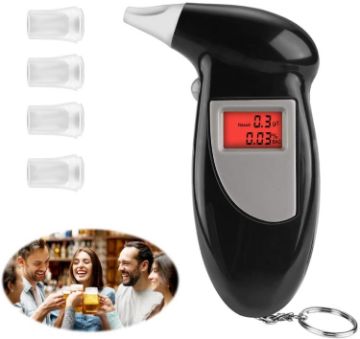 Picture of LCD Digital Alcohol Tester Breathalyzer (Black)