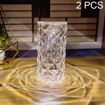 Picture of 2 PCS SF-001A 1.5V Rose Ambient Light Bedside Crystal LED Desk Lamp, Color: White Light