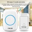 Picture of CACAZI A10G One Button Three Receivers Self-Powered Wireless Home Cordless Bell, EU Plug (Black)