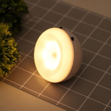 Picture of XYD-1001 Intelligent Human Body Induction + Light Sensor LED Night Light Desk Lamp Corridor Wall Lamp (White+Yellow Light)