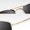 Picture of Vintage Square Sunglasses Male UV400 Polarized Lens Sun Glasses (Black)