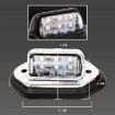 Picture of 2 PCS MK-257 Car Van Bus Trailer LED Taillight Side Light 12-30V 6LEDs License Plate Light (Black)