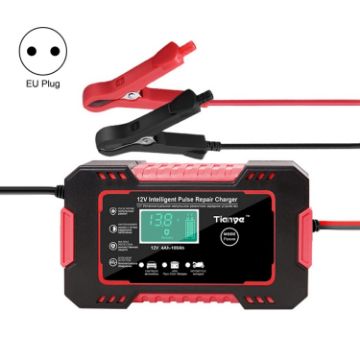 Picture of Motorcycle / Car Battery Smart Charger with LCD Creen, Plug Type:EU Plug (Red)