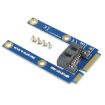 Picture of Mini PCI-E mSATA SSD to SATA 7 Pin MPCIe Extension Adapter Card (Blue)