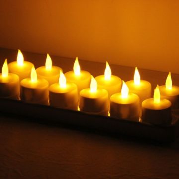 Picture of 12 PCS Flameless LED Tealight Flicker Candle Light, Rechargeable Home Decoration Light with Charging Board