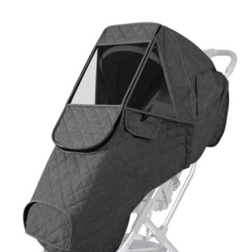 Picture of Autumn And Winter Warm Thickened With Velvet Baby Stroller Weatherproof Cover (Dark Gray)